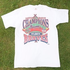 1992 MLB National League Champion Atlanta Braves T-shirt Short Sleeve HN6957 picture