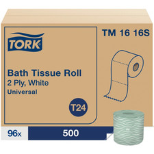 Tork Universal Toilet Paper, T24 (TM1616S), 500 Sheets/Roll - Case of 96 Rolls picture