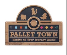 Official Pokemon Center Journey Pallet Town Metal Sign - Sold Out Rare - 30th picture