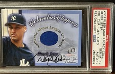 2002 Fleer Legacy Derek Jeter Columbus Clippings Jersey PSA 10 / 10  POP 2 RARE picture
