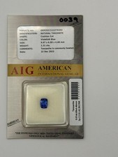 AIG Certified 2.31 Ct Natural Blue Tanzanite Cushion Cut Sealed Loose Gem picture