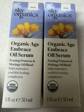Sky Organics Organic Age Embrace Oil Serum 1oz Evening Primrose, Moringa 2 Pack picture