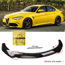 For Alfa Romeo Giulia Front Bumper Chin Lip Splitter Spoiler Body Kit GlossBlack picture