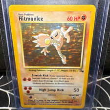 Pokémon WOTC Hitmonlee 7/62 Fossil Unlimited Holo Rare 1999 English 60HP picture