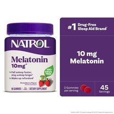 Natrol® Melatonin Gummies, Sleep Support for Adults, Strawberry Flavor, 10mg, 90 picture
