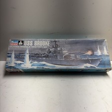 MONOGRAM USS BROOKE MISSILE DESTROYER SCALE MODEL KIT 6855 VINTAGE OPEN BOX picture