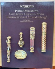 Sotheby's Geneva Catalog FABERGE Vertu Russian Works of Art  May 1989 picture