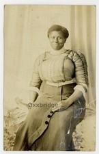 African American RPPC Beatutiful Woman Strong Thick Busty Tall Large Dignified picture