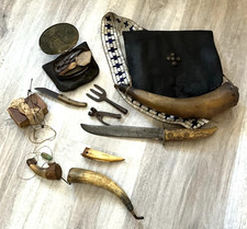 Rare Antique Native American?Hunters Possible Bag Tacked With Original Contents picture