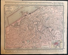Cleveland Ohio Antique Atlas Map 1898 — Indiana State Map on Reverse picture