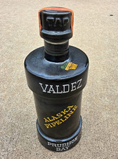 Vintage 1974 Clem Harvey Alaska Pipeline Valdez Prudhoe Bay Decanter w/ Stopper picture