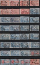 Italy Special Delivery Used Accumulation 106 Stamps E3-E25 Cancels $72.50 CV picture