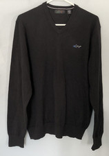 GREG NORMAN V-NECK SWEATER SIZE MED BLACK THERMOLITE ALL SEASON TECH MEN'S NWT picture