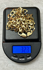 Men's 10k Yellow Gold Curb Link Chain Necklace.32.3 Grams 10k Gold picture