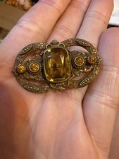 2. Antique Victorian Amber Glass Brooch | c. 1925–1935 picture
