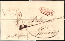 Italy-1835-Cover-Stampless cover from Trieste to Genoa picture
