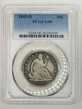 1843-O Seated Liberty Half 50c Good 6 PCGS picture