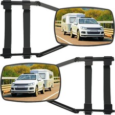 Frienda 2 Pcs Towing Mirrors Extenders Trailer Universal Clip-on large, black  picture