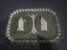 Vintage Wedgwood Green Jasper Tray Plaque  picture