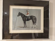 Vtg. 1983 Filly RUFFIAN Signed Artist Jenness Cortez Jockey Jacinto Vasquez picture