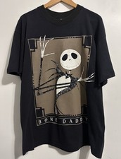 VTG 1993 Disney Nightmare Before Christmas “Bone Daddy” Single Stitch T Shirt XL picture