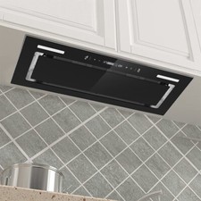 30in Built-in Insert Range Hood 900CFM Tempered Glass Kitchen Vent w/LED New picture