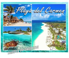 PLAYA DEL CARMEN PHOTO FRIDGE MAGNET 4 X 3 inches TRAVEL picture