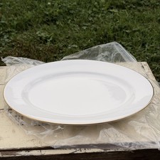 Lenox Federal Gold 13.5” Oval Serving Platter Gold Rim Made in USA Kinston NC picture