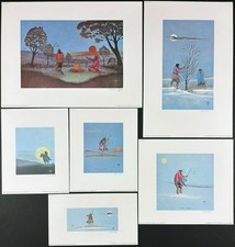 Johnny Tiger Jr 1975 Portfolio Indian Life Complete 6 Print Set 1158/3000 Creek picture