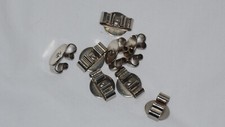 Vintage 8pc Silver Flat Back Bolo Bola Slides picture