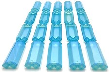Lego 20 New Satin Trans-Light Blue Panels 2 x 2 x 5 Stud Corner Wall Ice Pieces picture