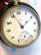 ✨Serviced ✨ Elgin 1924 18s 15J Pocket Watch Ore Silver Case picture