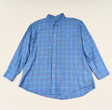 Orvis Country Twill Long Sleeve Button Down Shirt Mens XXL Blue Plaid India picture