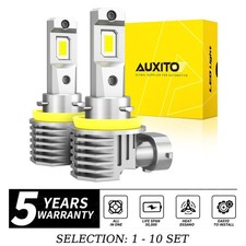 2-20X H11/H8/H9 Headlight LED Bulb Combo Super Bright White Lamp 6500K AUXITO M6 picture