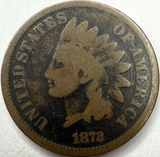 1872 Indian Head Cent Exact Coin Imaged #IND2332 picture