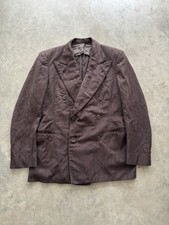 1940’s men’s rickley brand double breasted wool suit jacket sports jacket brown picture