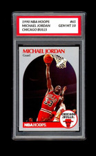 GRADED 10 1990 MICHAEL JORDAN NBA HOOPS CHICAGO BULLS #65 picture