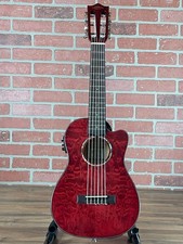 Lanikai Quilted Maple Red Stain Guitelele Acoustic-electric Ukulele picture