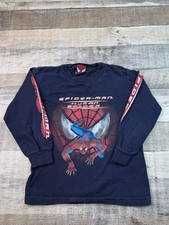 Vintage 2002 Spiderman Boys Size 4 Long Sleeve Human Spider Movie Promo Blue picture
