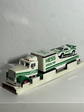 Vintage 1988 Hess Toy Truck and Racer New In Box NIB 18 Wheeler Hauler Gas Oil picture