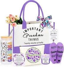 Grandma Gifts, Christmas Mothers Day Birthday Gifts for Grandma Basket Set of 7 picture