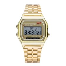 Water Proof Vintage Retro Digital Watch For Men & Women Alarm Stop Watch picture