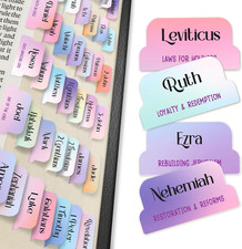 90 Christian Bible Tabs for Women, Teens & Kids - Rainbow | Quality Adhesive picture
