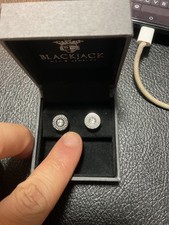 black jack mens earrings screw backs picture