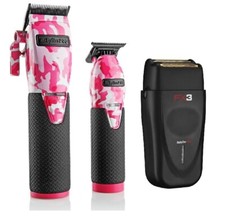 BabylissPro Limited FX+ Pink Camo Cordless Clipper Outlining Trimmer FX3 Shaver picture