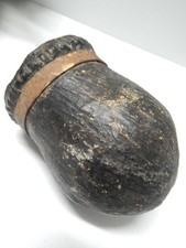ANTIQUE 19c NAVAJO INDIAN POTTERY WATER DRUM POT - FABULOUS OLD PATINA  picture