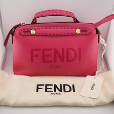 * Fendi By The Way Medium Pink Leather Embossed Logo picture