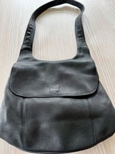 Tignanello Black Pebbled Leather Shoulder Bag Hobo Purse -  Inner Pockets picture