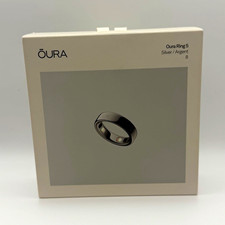 Oura Ring 5 Silver Size 8 Titanium Smart Ring Activity Tracker Bluetooth picture