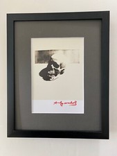 ANDY WARHOL AWESOME 1984 SIGNED SKULL PRINT MATTED 8X10  picture